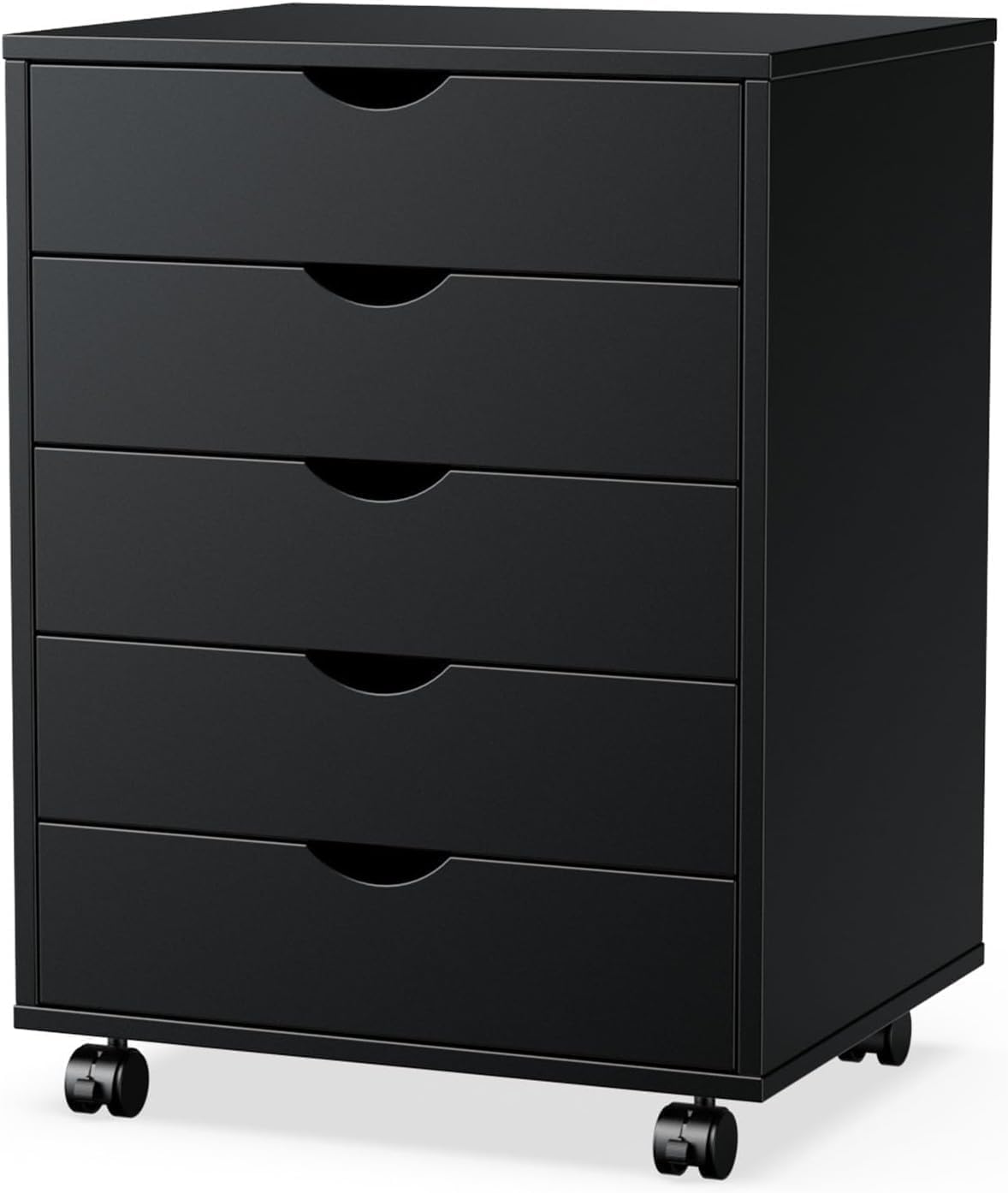 5 Drawer Chest, Dressers Storage Cabinets Wooden Dresser Mobile Cabinet with Wheels Room Organizer, Small Drawers Wood Organization Furniture for Office, Home