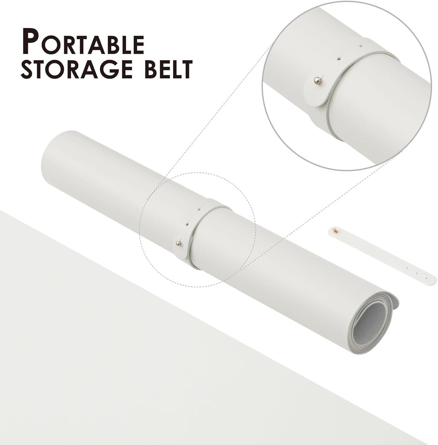 Leather Desk Mat - Small Non-Slip PU Desk Pad for Office and Home - Desk Organization and Accessories - Ideal for Large Mouse Pad and Small Desk Mats on Top of Desks (White,23.6"x 13.8")