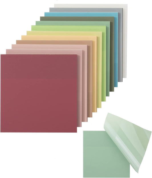Mr. Pen- Transparent Sticky Notes, 3x3, 600 Sheets, Vintage Colors, See Through Notes Transparent, Translucent Clear
