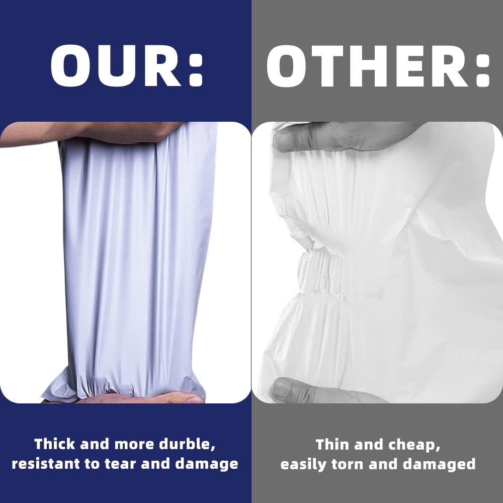 POLYSELLS Poly Mailers Shipping Envelopes, Strong Adhesive Sealing, Waterproof, and Tear-resistant Postal Mailing Bags for Clothing, Books, and Accessories (White, 100, 7.5" X 10.5")