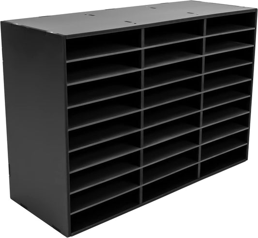 Literature Organizer 27 Slots Compartments Desktop File Sorter Mail Center Paper Storage Cabinet Home & Office Mailbox School Classroom Keepers
