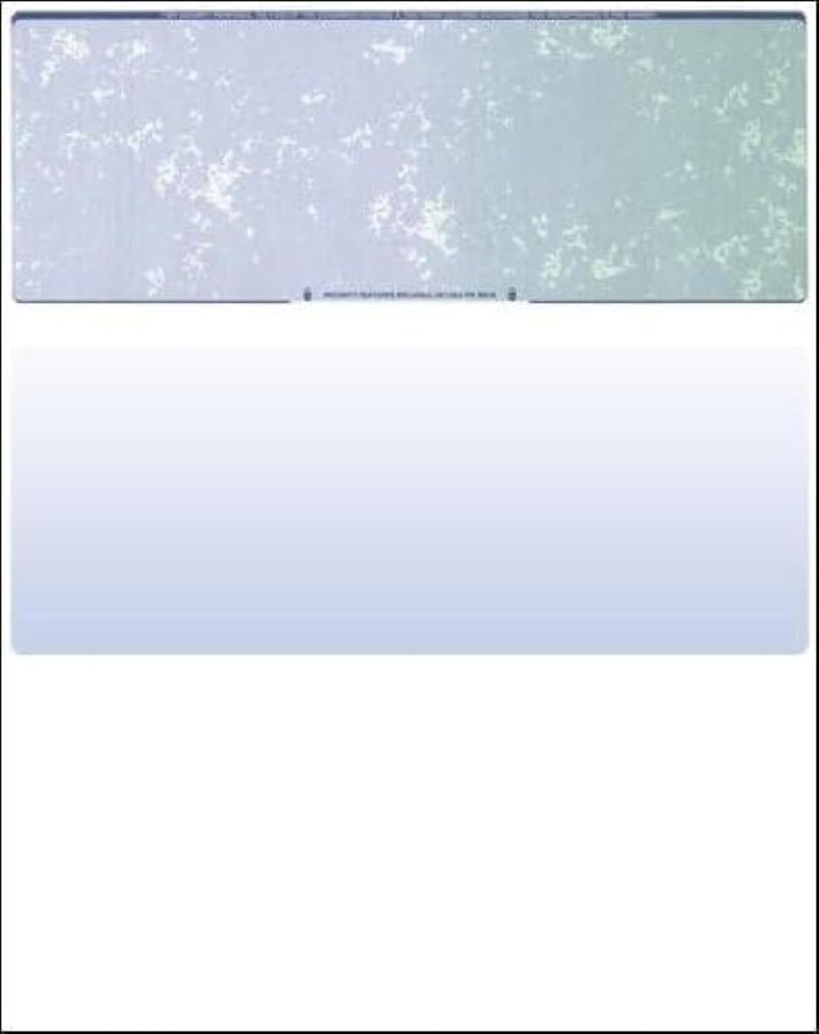 Compuchecks Check on Top Blank Check Paper - 250 Pack, Quick-Books & Laser Printer Compatible - Security Business Checks with Voucher - 8.5" x 11" Blue/Green Prismatic