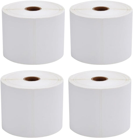 MFLABEL® 4 Rolls of 450 Direct Thermal Shipping Labels 4x6 for Zebra 2844 Zp-450 Zp-500 Zp-505
