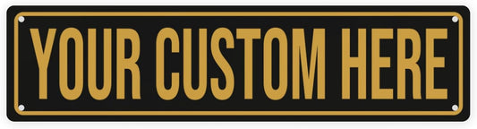 Custom Street Signs - Custom Metal Sign - Personalized Road Sign - 4"x16" - Minimalist Style - For Home, Office, Business & More