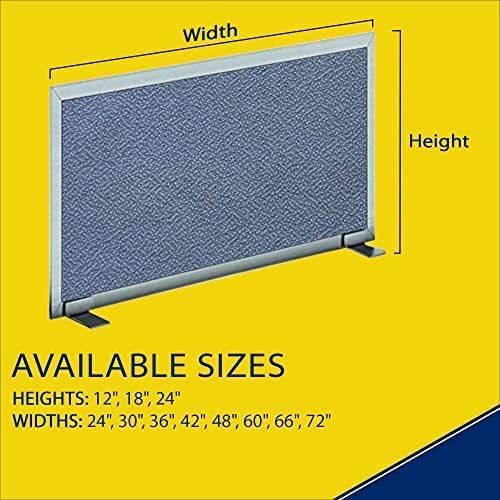 OBEX Acoustical Free Standing Privacy Screen, Cubicle Accessories Desk Privacy Panel, Desk Dividers for Office, Office Furniture Partitions Portable Sound Proof Dividers, 12" x 30", Twilight