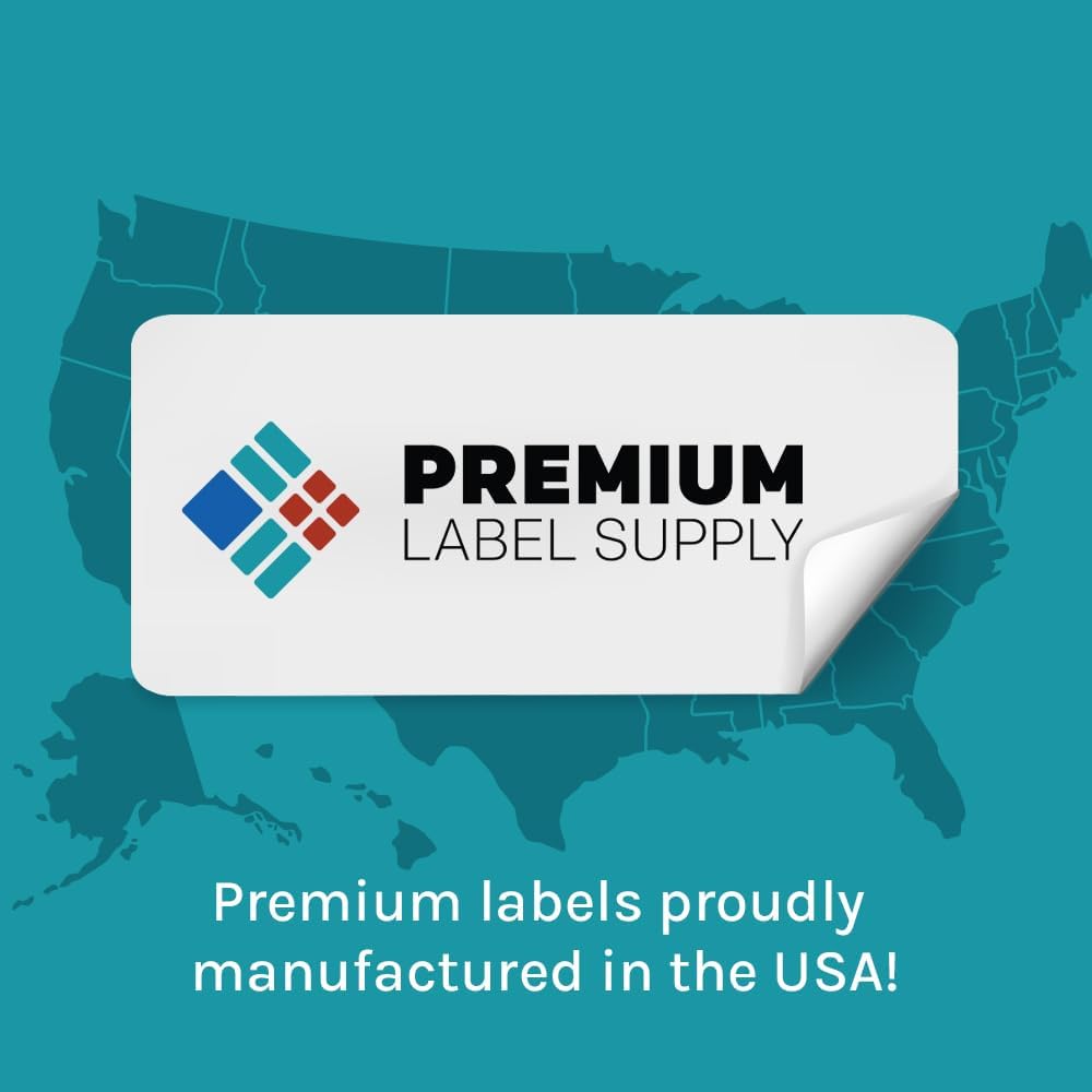 Premium Label Supply Glossy White Address Sticker Labels – 4" x 1" – (20 per Sheet) (Glossy White for Laser Only, 200 Labels)