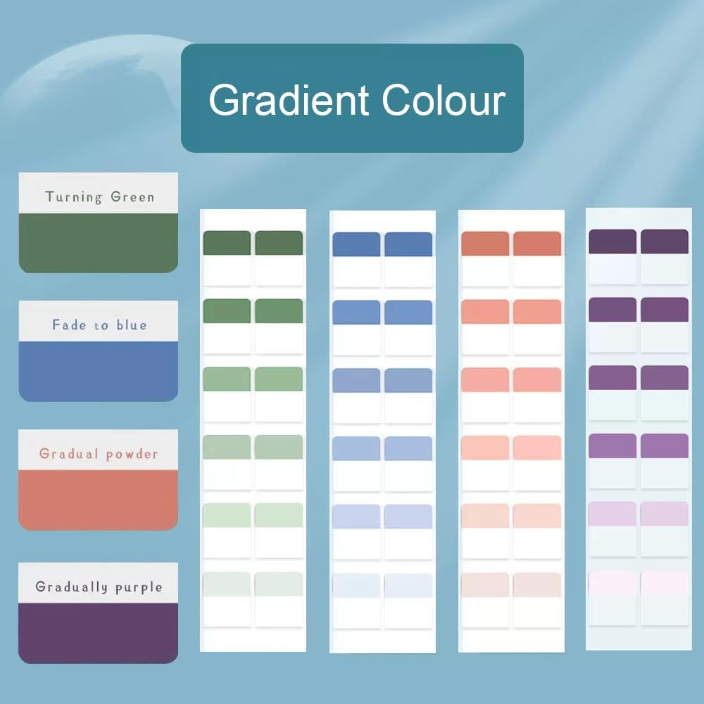 Potanro Book Tabs 480 PCS Annotation Tabs Transparent Sticky Notes Tabs for Notebooks 1 Inch Repositionable Index Tabs for Annotating Books and File Classification (Medium)