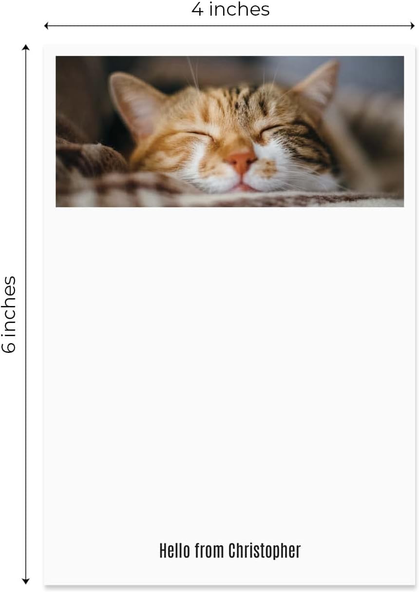 Personalized Photo Sticky Note Pads / 4" x 6" Repositionable Custom Sticky Notes / 50 Sheets Per Pad/Set of 3 / Made in USA