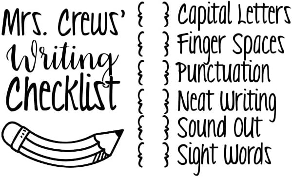 Custom Self-Inking Stamps | 49 Designs | Fun Phrases | Grading Made Easy | Classroom & Library Book Stamps (Writing Checklist, Xtra Large)
