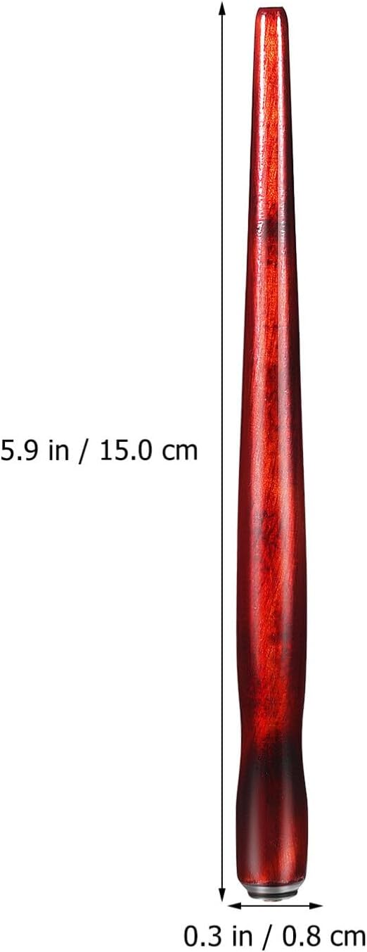 Gadpiparty 12-Piece Wooden Dip Pen Holder Set for Calligraphy, Drawing & Illustration - Portable Dark Red Penholder with Comfort Grip, Ideal for Ink Writing & Sketching