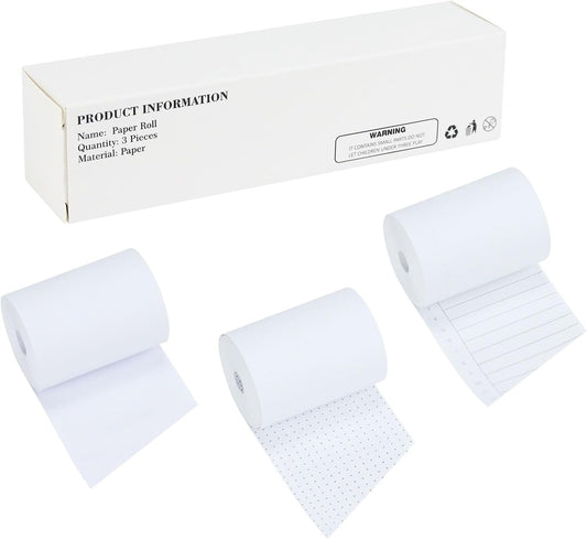 Buqoo Receipt Paper Rolls, a 2-inch 36FT Roll Paper Dispenser for use in the rotary dispenser. Desktop grocery list sticky note paper - 3 rolls per box