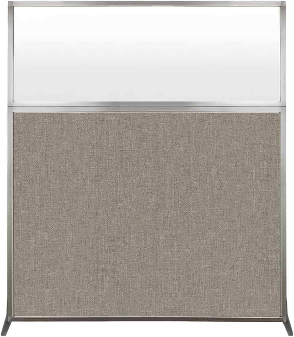 Versare Hush Screen Portable Room Divider | Workstation Wall Divider | Freestanding Privacy Hush Panels | Frosted Windows | Fabric Office Divider Screen | Great for Room Separation