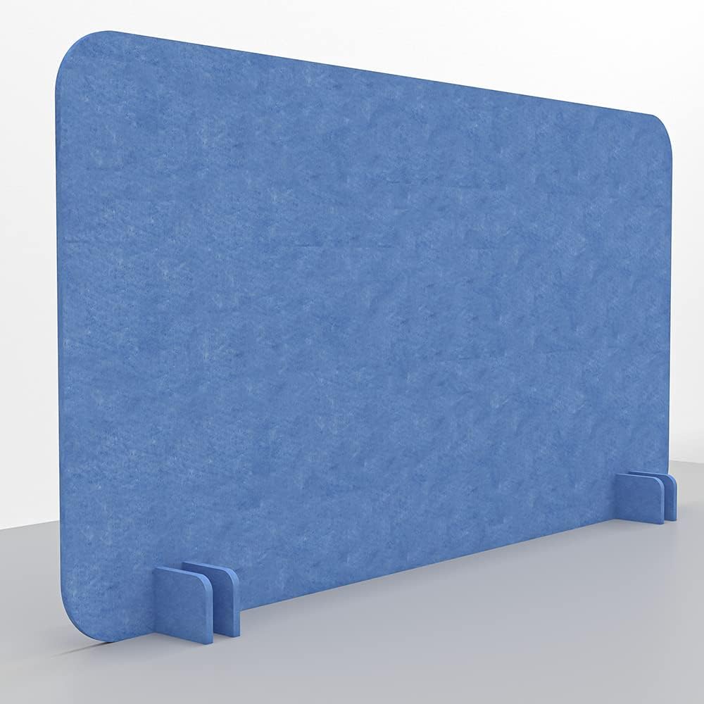Freestanding Acoustic Desk Divider with Mount | Eco-Friendly Privacy Screen Panel | Noise Reducing Desk Partition | Tackboard Option & Easy to Install | Made from Recycled Plastic | Emerald Green -