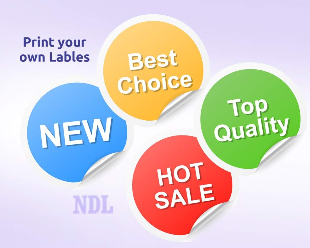NextDayLabels 2.5 Inch Round Stickers for Printer - Matte White Blank Laser/Inkjet Printable Circles - 100 Sheets, 12 Per Sheet, 1200 Labels