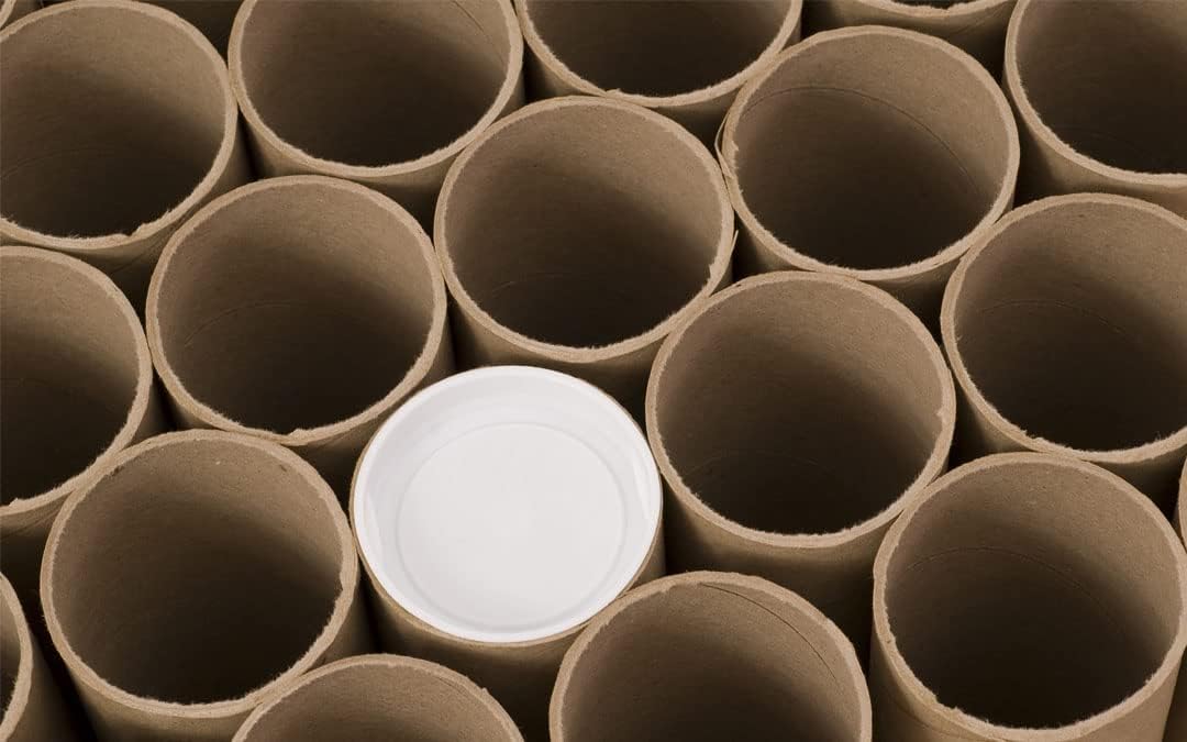 MagicWater Supply Heavy Duty Mailing Tubes - Durable Cardboard for Shipping, Storing & Protecting Posters Artwork Documents and Blueprints with Secure End Caps - 12 Pack 2 in x 18 in Kraft - US Made.