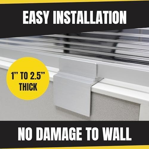 OBEX Screen Extender Polycarbonate Desk Privacy Panel & Divider for Office Cubicle, 18" x 48", Translucent