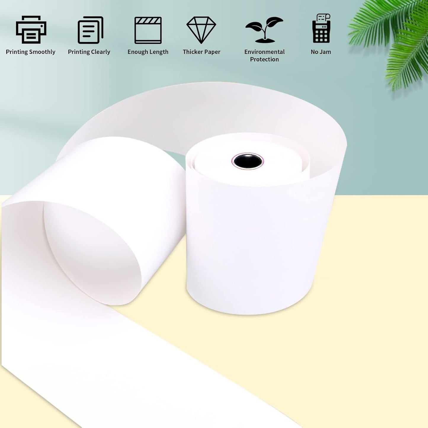 Jayard 2-1/4" X 85' Thermal Paper Rolls For Credit Card - Cash Register Rolls - Premium Register Tape Pos Thermal Printer Paper (300 Rolls)