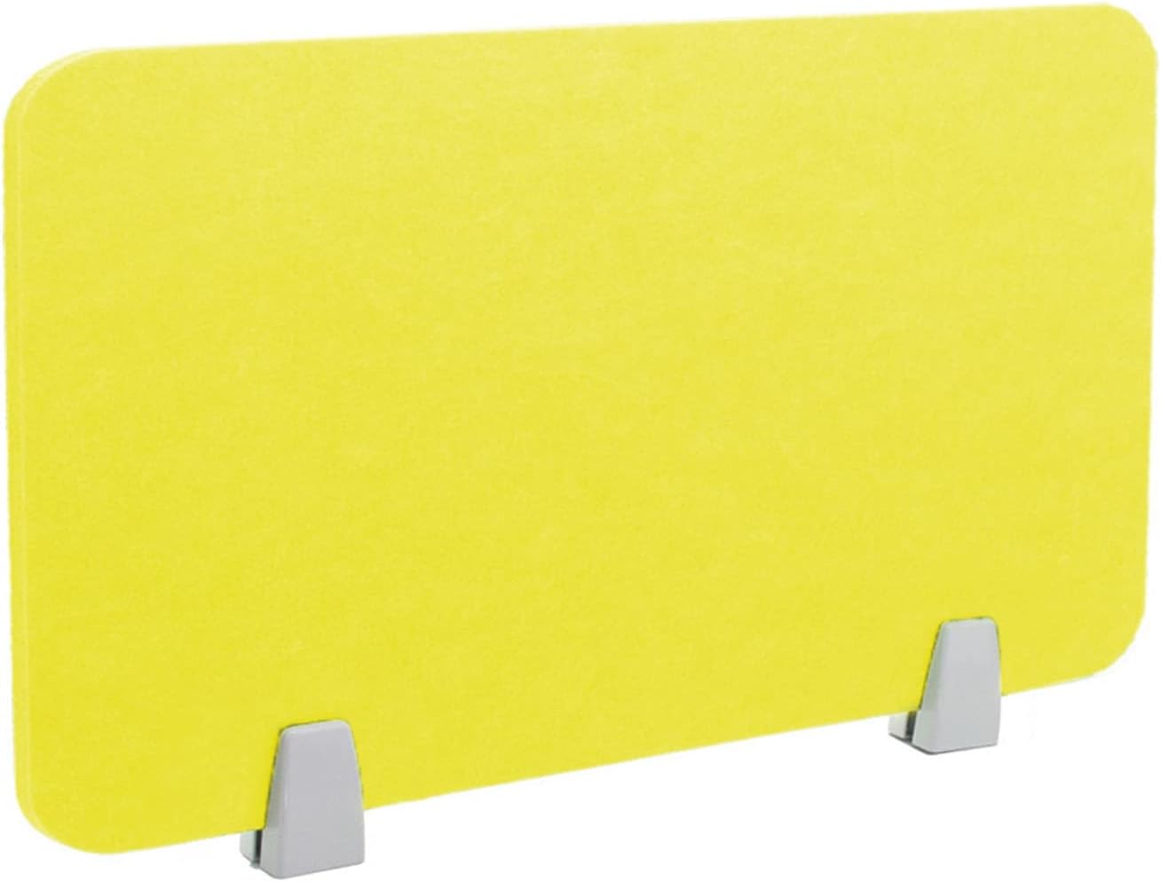 Icegrey Acoustic Desk Divider Privacy Panel Removable Sound Absorbing Desk Partition Board with 2 Clips for Student Call Centers Offices Braries Classrooms Library, Yellow, 35.1x11.7"