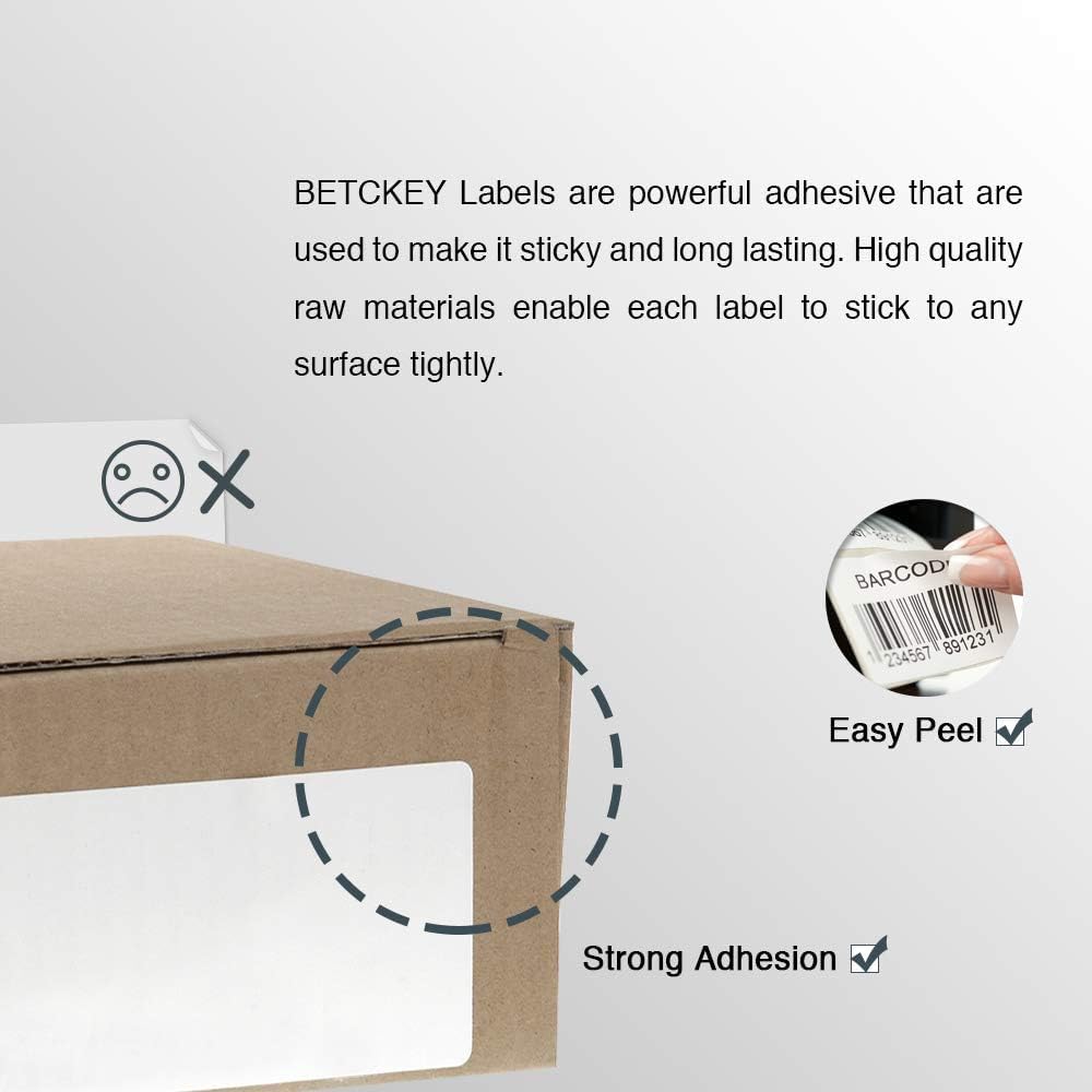 BETCKEY - Compatible DYMO 99019 (2-5/16" x 7-1/2") Large Lever Arch File Labels, Compatible with DYMO Labelwriter 450, 4XL, NOT Fit 550 & 5XL [6 Rolls/900 Labels]