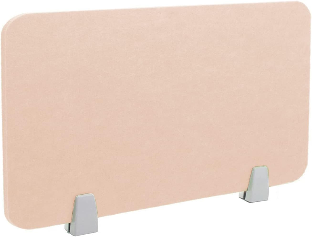 Icegrey Acoustic Desk Divider Privacy Panel Removable Sound Absorbing Desk Partition Board with 2 Clips for Student Call Centers Offices Braries Classrooms Library, Beige, 19.5x11.7