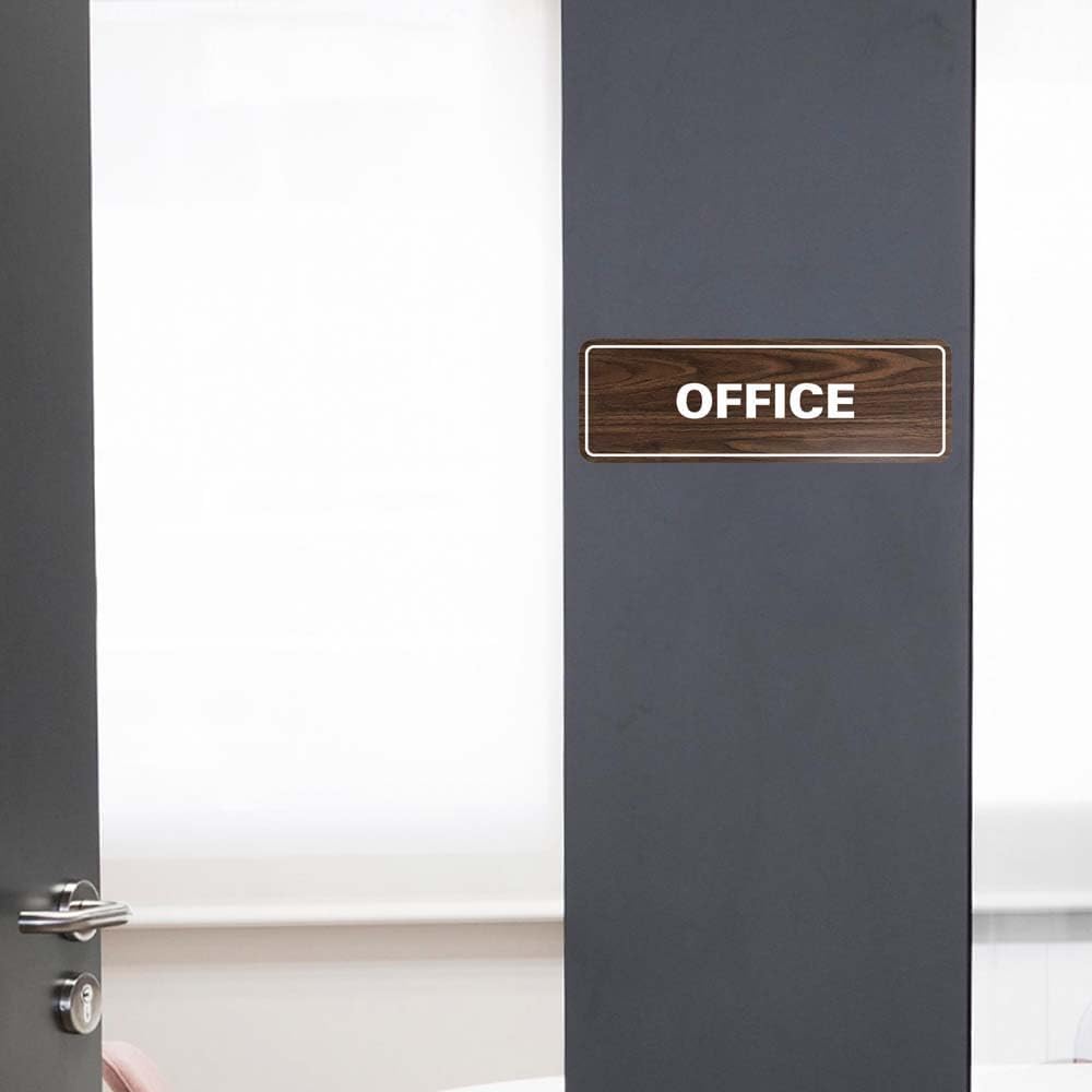 Signs ByLITA Standard Office Sign - Professional Business Signage - Easy to Install (Brushed Gold) - Small 2 Pack
