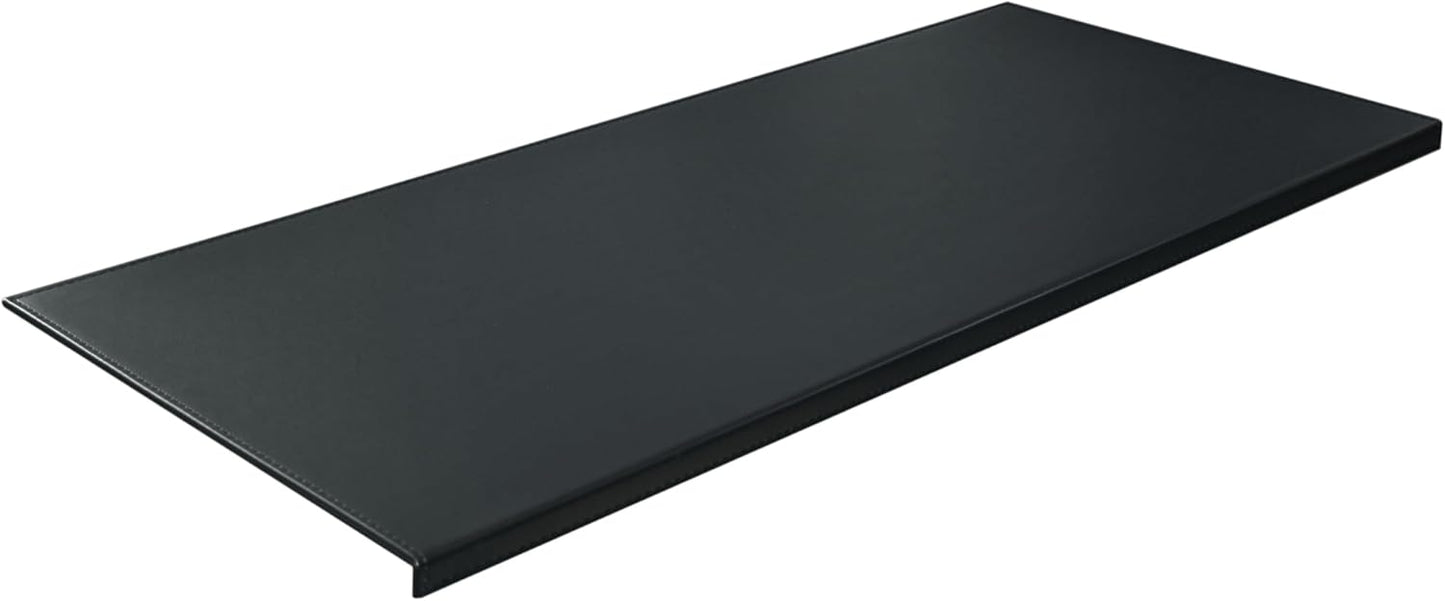 AKOZLIN 35.4"x 18.9" Soft PU Leather Surface Office Desk Mouse Mat Anti-Push Pad with Full Grip Fixation Lip Table Blotter Edge-Locked Protector