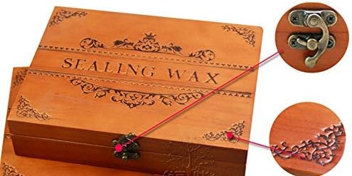 Vintage Alphabet Initial K Wax Seal Sealing Stamp Sealing Wax Sticks Spoon Wood Box Set Classical Old-fashioned Antique Alphabet Invitation Package Seal Wax Stamp Box Kit