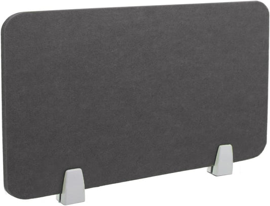Icegrey Acoustic Desk Divider Privacy Panel Removable Sound Absorbing Desk Partition Board with 2 Clips for Student Call Centers Offices Braries Classrooms Library, Dark Grey, 15.6x11.7"