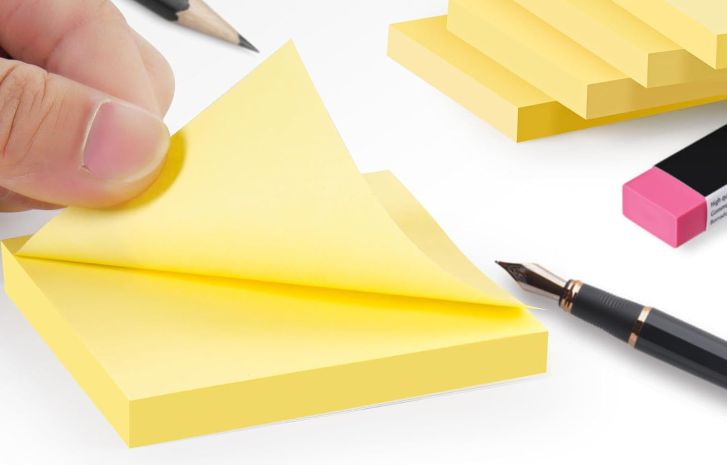 (18 Pads) Pop Up Sticky Notes 3x3 Refills, Yellow Strong Adhesive Post, Suitable for Home, Office, School, Clean Removal