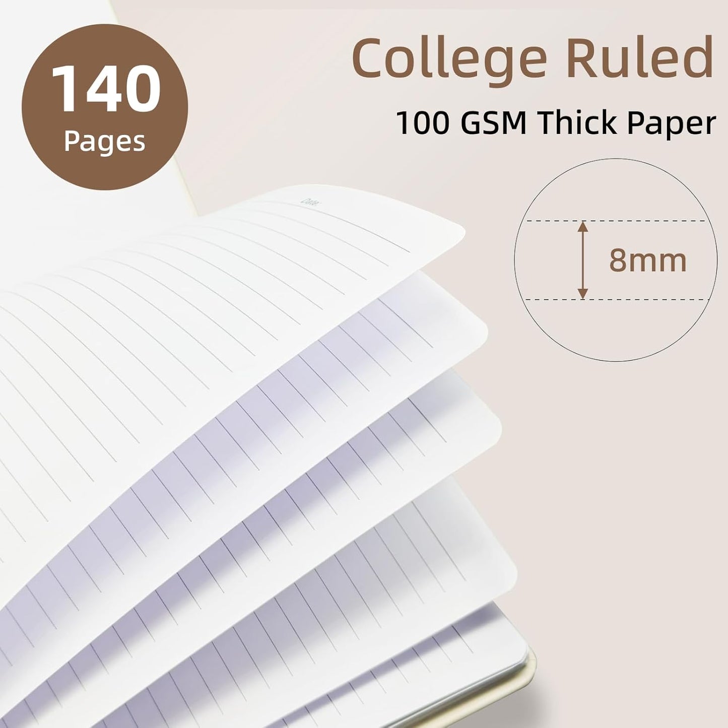 Cute Spiral Notebook journal B5 Aesthetic Pretty Design for Women Girls Kawaii with Pocket, 10 x 7.2 inch, Lined, Astronaut