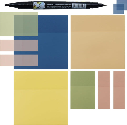 Translucent Sticky Notes, Cute Clear Sticky Notes, 3"x3" Waterproof Transparent Sticky Note Pads for Books Annotation, Clear Post it Notes for Bible Journaling Study