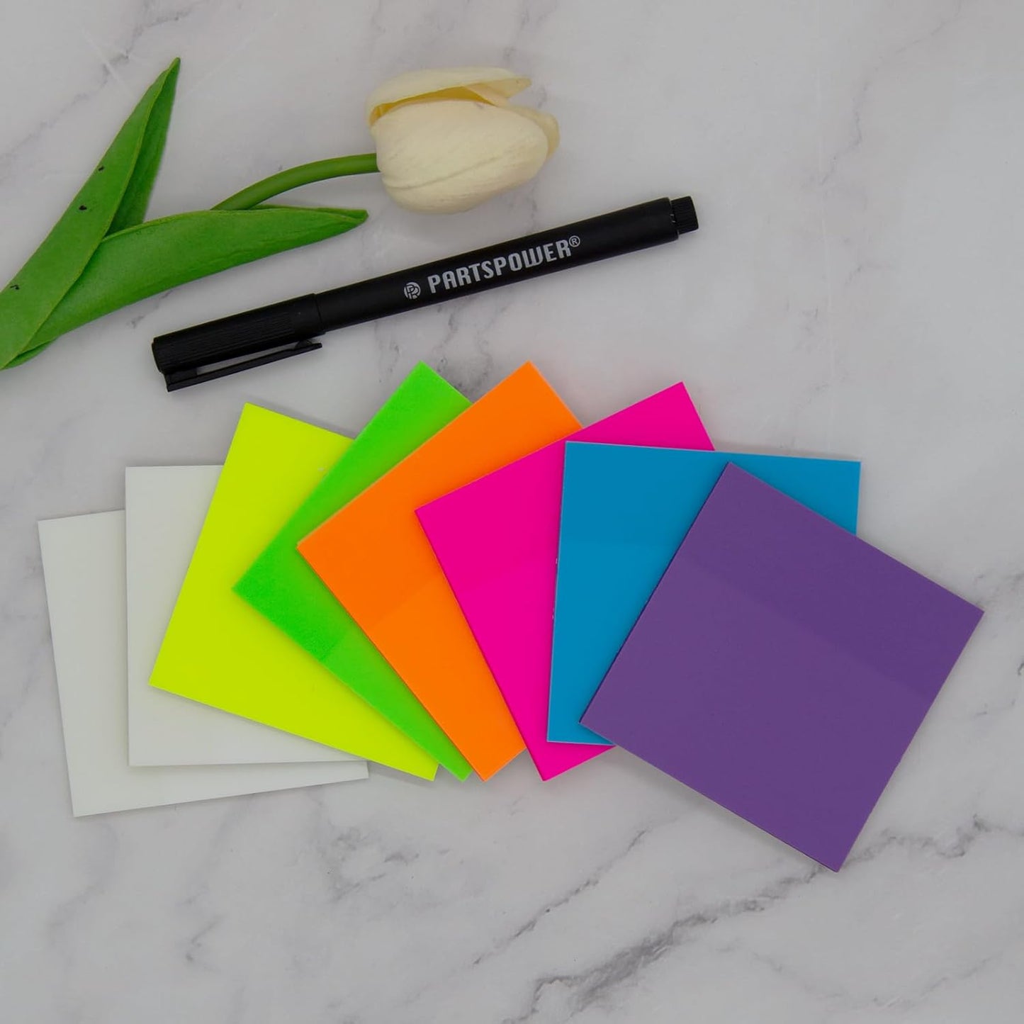 400 Sheets Transparent Sticky Notes, 3x3 inch See Through Sticky Notes, Multi-Colors, for Reading Writing Notes Book Markers, Office School Supplies, 50 Sheets/Pad (8 Pads)