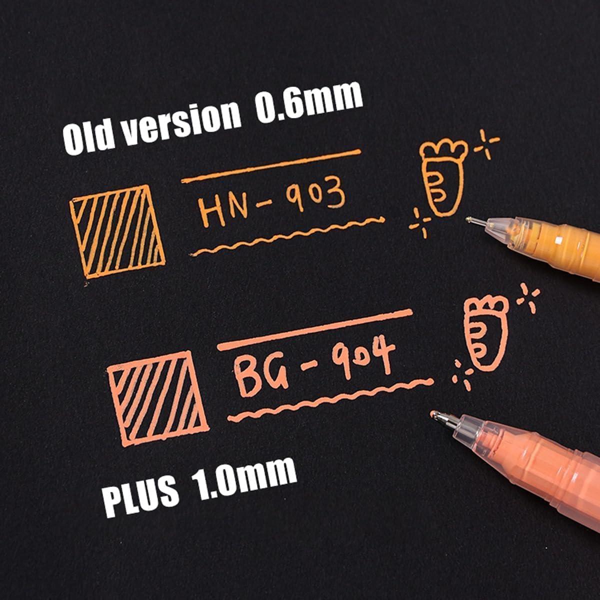 Acrylic Gel Pens for Coloring Books, Quick Dry 6 Pcs 1.0mm Fine Point Gel Marker Pen for Drawing, Journaling Art, School Supplies, Dopamine
