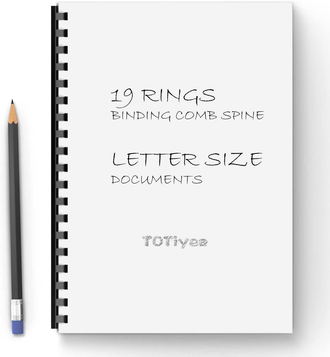 TOTiyea 30 Pack 19 Ring Plastic Binding Combs,3/4 Inch Diameter, 185 Sheet Capacity, Letter Size, Black Comb Binding Spines