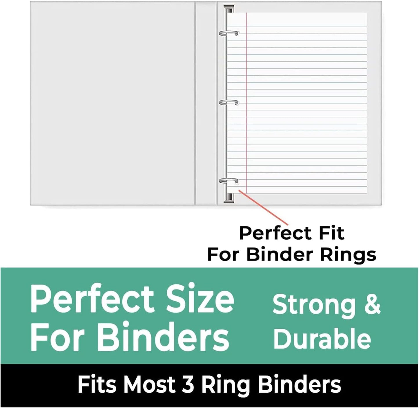 Loose Leaf Paper Bulk, 7200 Sheets, 48 Pack, College Ruled Sheets, 8 x 10.5", 150 Sheets/Pack, 3 Hole Punch, Bulk Notebook Paper, Filler Sheets, Fits Standard Binders, Fights Ink Bleed, White