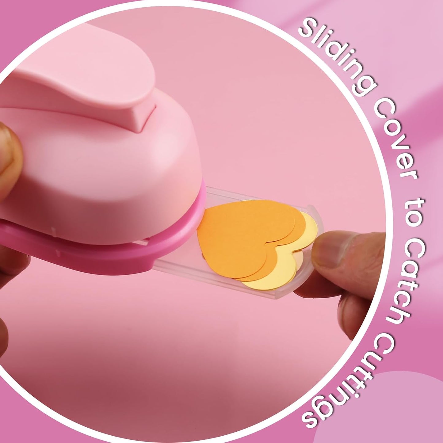 LOONENG 3/8 Inch Heart Paper Punch - High Precision Design for Romantic Heart Patterns - Ideal for Scrapbooking, Card Making, DIY Photo Albums, Gift Tags, Homemade Confetti
