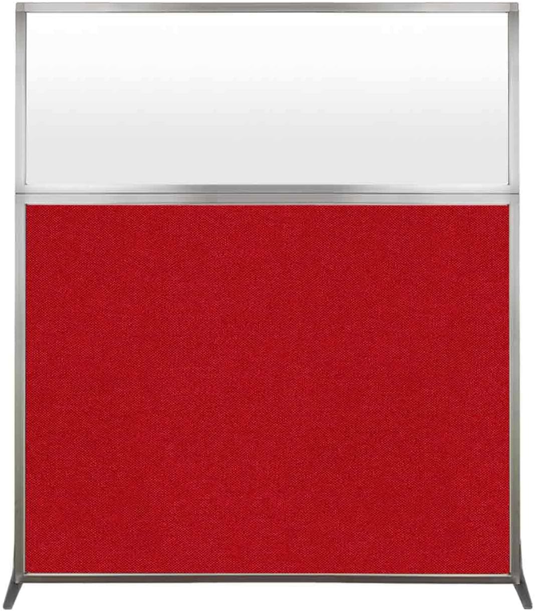 Versare Hush Screen Portable Room Divider | Workstation Wall Divider | Freestanding Privacy Hush Panels | Frosted Windows | Fabric Office Divider Screen | Great for Room Separation