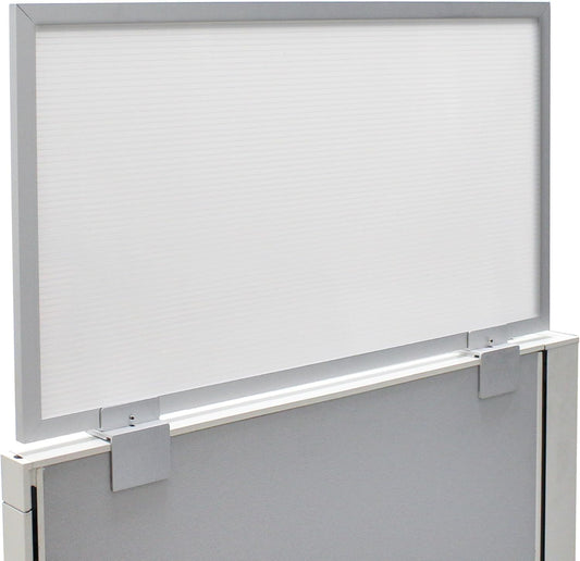 OBEX Privacy Screen & Office Panel Extender for Office Cubicles, Polycarbonate Desk Privacy Panel & Divider for Office Cubicle, 12" x 66", White
