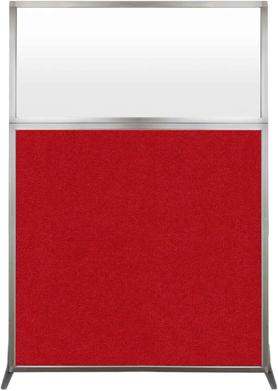 Versare Hush Screen Portable Room Divider | Workstation Wall Divider | Freestanding Privacy Hush Panels | Frosted Windows | Fabric Office Divider Screen | Great for Room Separation