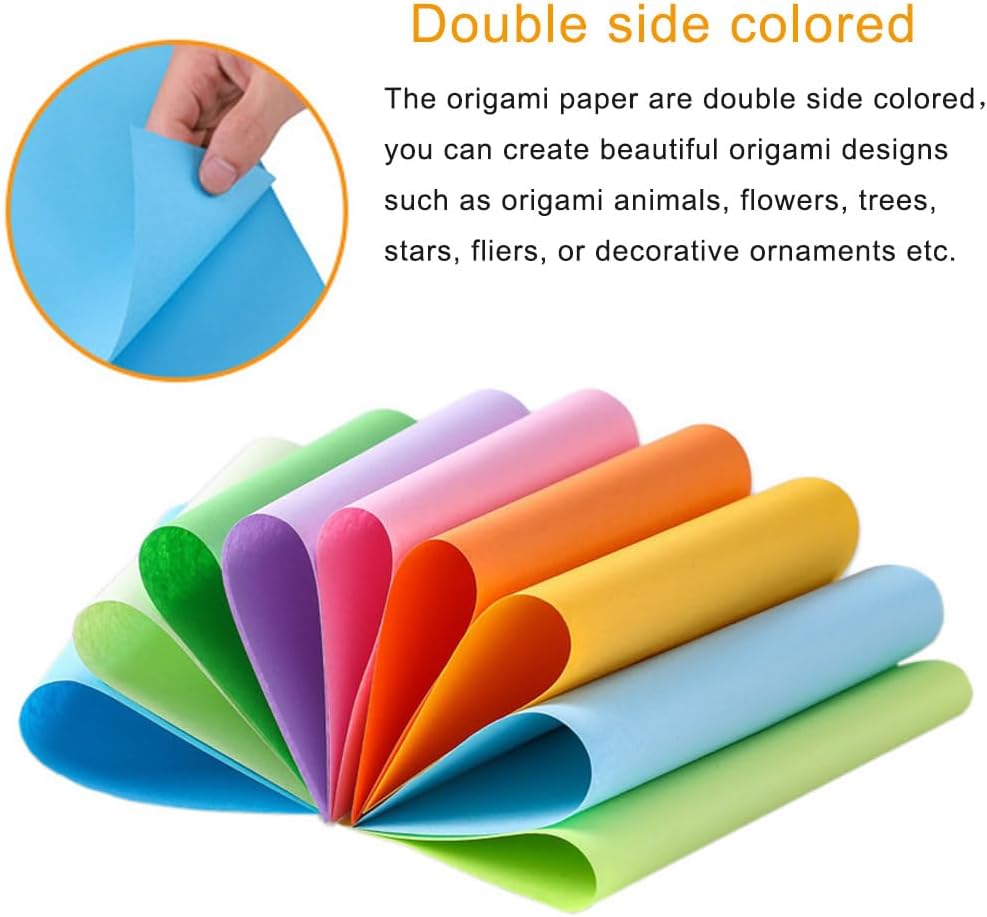 A4 Origami Paper Brown 100 Sheets, 8.27×11.7 inch Double Sided Color Easy Fold Big Origami Paper A4 Colored Copy Papers Thin 70gsm for Beginners, DIY handwork Art and Craft Projects (210 x 297 mm)