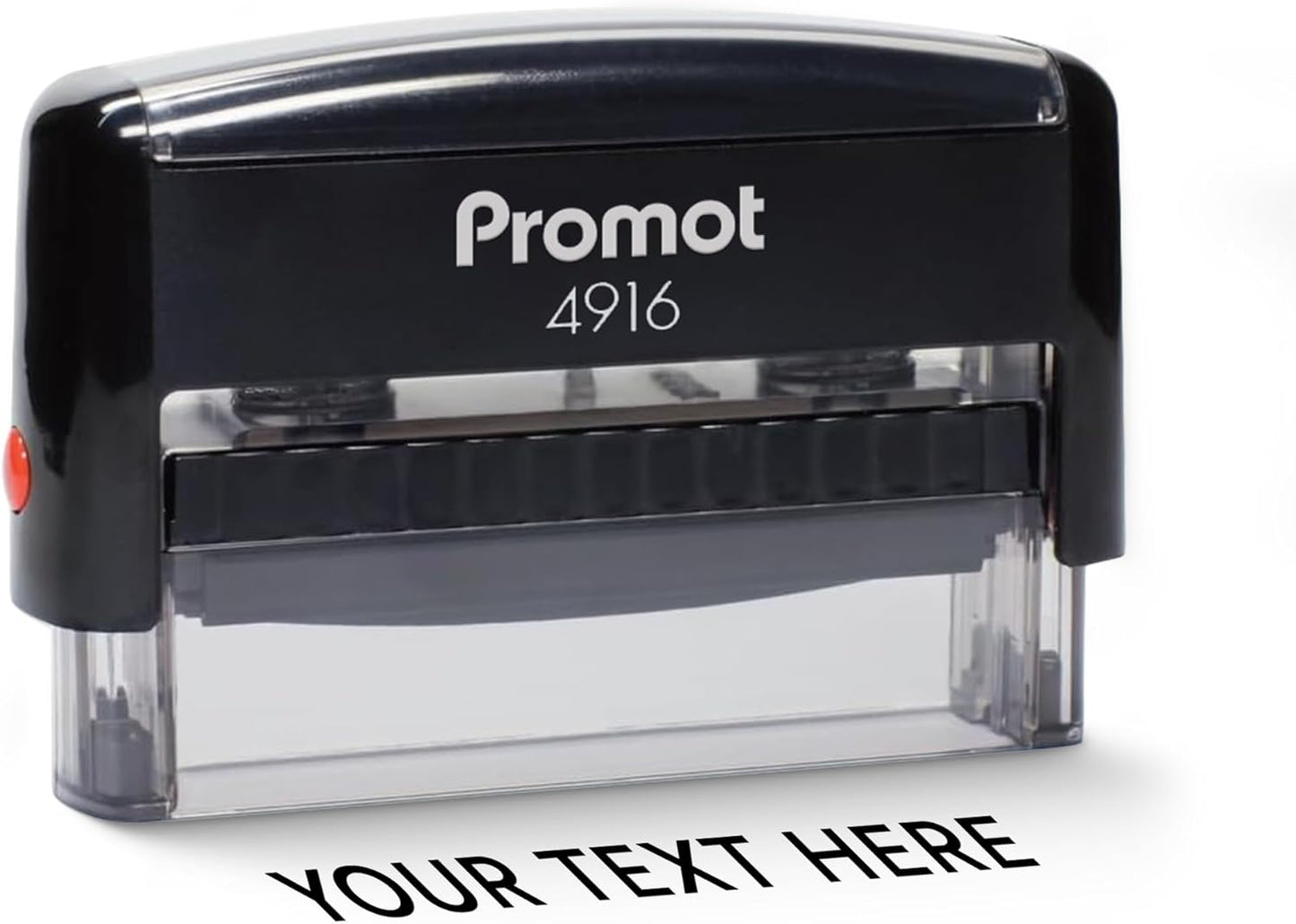 Promot Self Inking 1 Long Line Custom Stamp - Personalized Name Stamp for Office, Teacher, Address & Business Label Stamp - Choose Font, Ink Color, Pad, for Personal & Professional Use