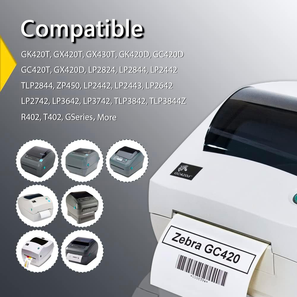BETCKEY - 1.25" x 1" (32 mm x 25 mm) Multipurpose & Address Labels Compatible with Zebra & More Label Printer,Premium Adhesive & Perforated [20 Rolls, 27600 Labels]