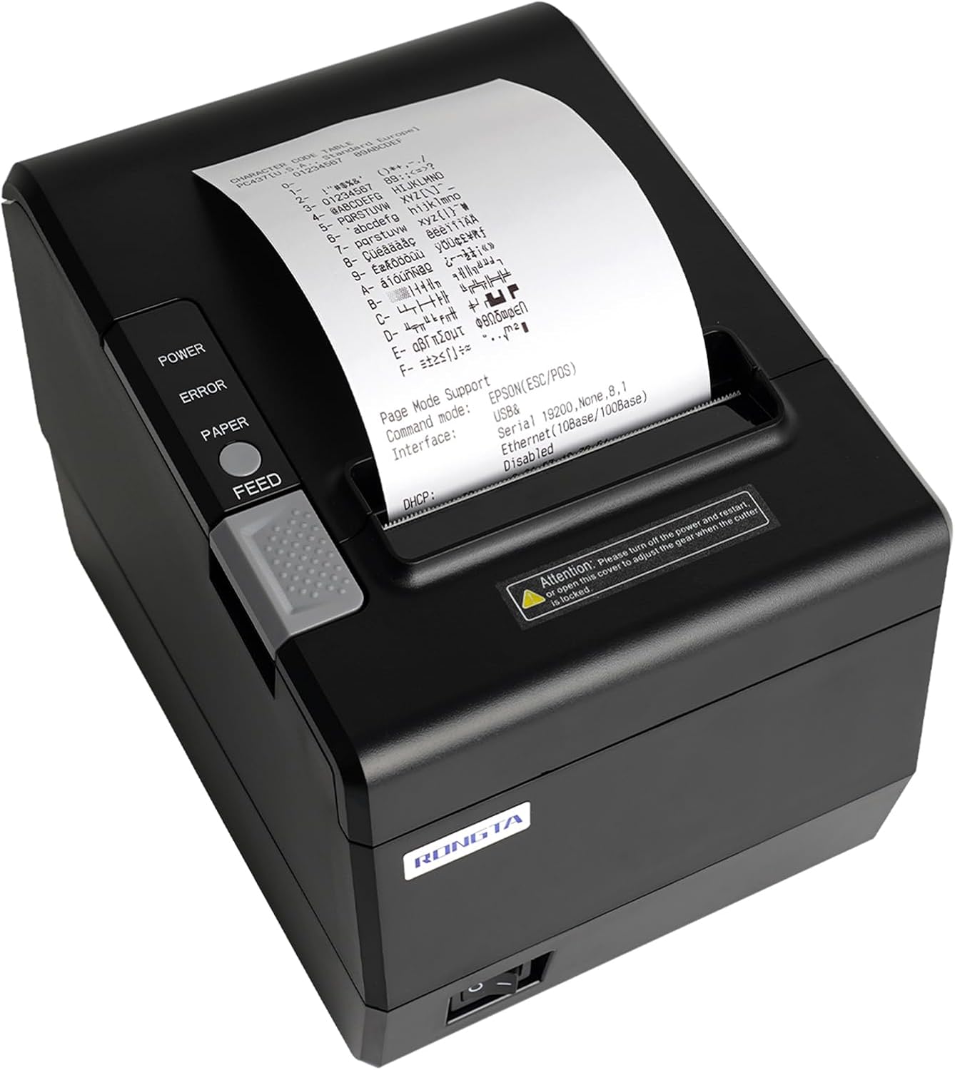 Rongta Kitchen Restaurant POS Printer RP850P, 80mm Thermal Receipts Printer with Auto Cutter, USB Serial Ethernet for ESC/POS, Support Windows/Mac Cash Drawer, No Bluetooth, No Square
