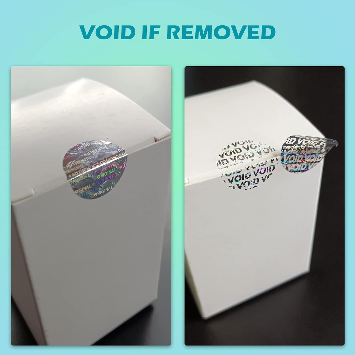 GQYH Round Tamper Evident Stickers - High Security Warranty Void Seal Genuine Authentic Hologram Labels with Unique Sequential Serial Numbering - Circle Tamper Proof Stickers (320pcs)