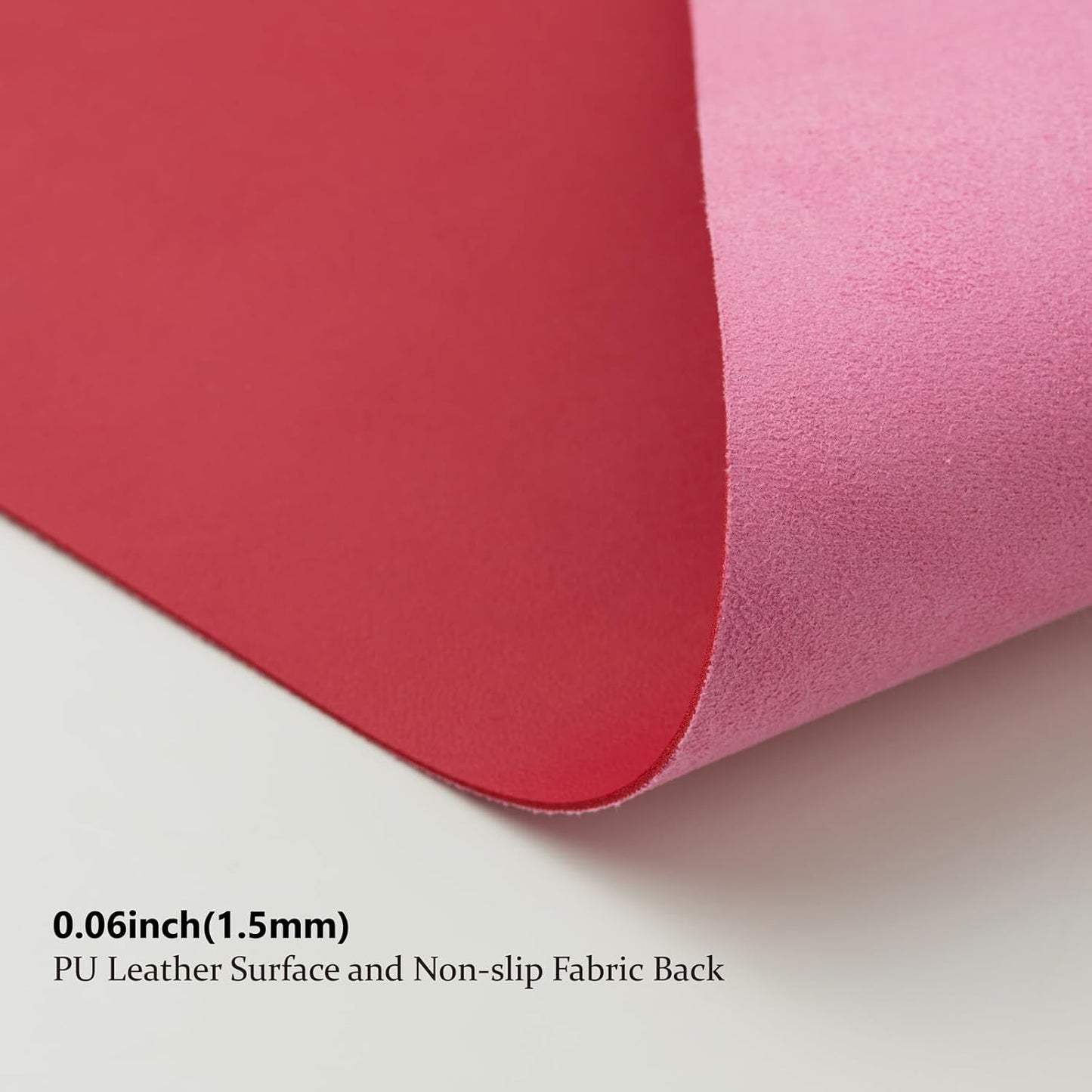 Leather Desk Mat - Non-Slip PU Desk Pad for Office and Home - Desk Organization and Accessories - Ideal for Large Mouse Pad and Desk Mats on Top of Desks (Rose Red,31.5"x 15.7")