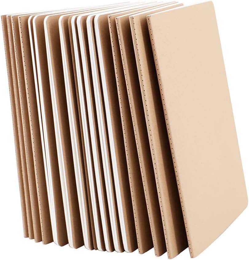 16 Pack Notebook Journals for Travelers, Students and Office, Writing Diary Subject Notebooks Planner with Thick Paper, 60 Pages, 30 Sheets, 8.3x5.5 inch, A5 Size, Travel Journal Set.(Lined)