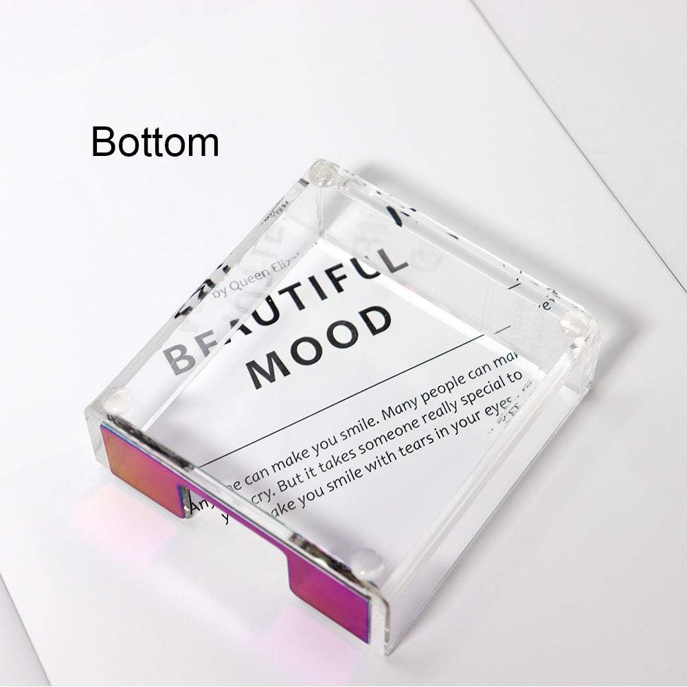 MultiBey Sticky Notes Memo Pad Holder Dispenser Rose Gold with Clear Desk Supplies Organizer Accessories for Office Home Schools (Colorful)