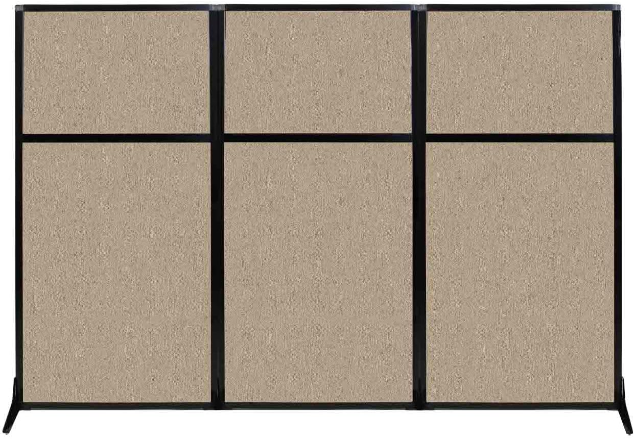 Versare Workstation Partition | Portable Wall Divider | Modern Office Cubicle | Free Standing Privacy Screen | Flexible Work Space | 99" x 70" Ocean Fabric Panels