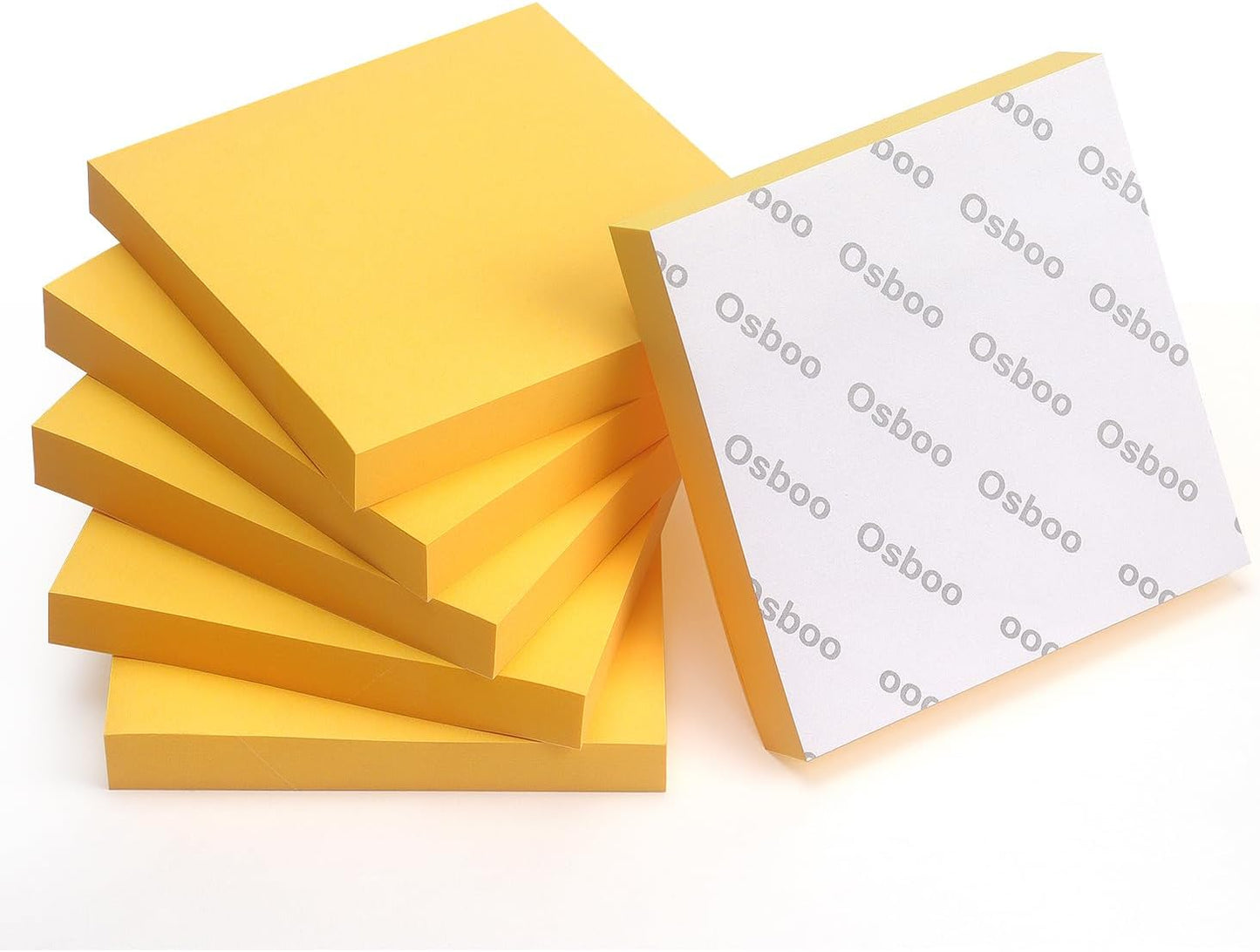 Sticky Notes 3x3 Self-Stick Notes Pads with 6 Bright Colors, Easy to Post for Office, School, Home, 6 Pads/Pack, 100 Sheets/Pad (Orange)
