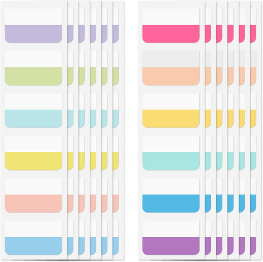 240 Pcs Sticky Index Tabs, 1.8×1inch Colored Book Sticky Tabs for Notebooks, Repositionable Page Tabs for Notebooks File Classification